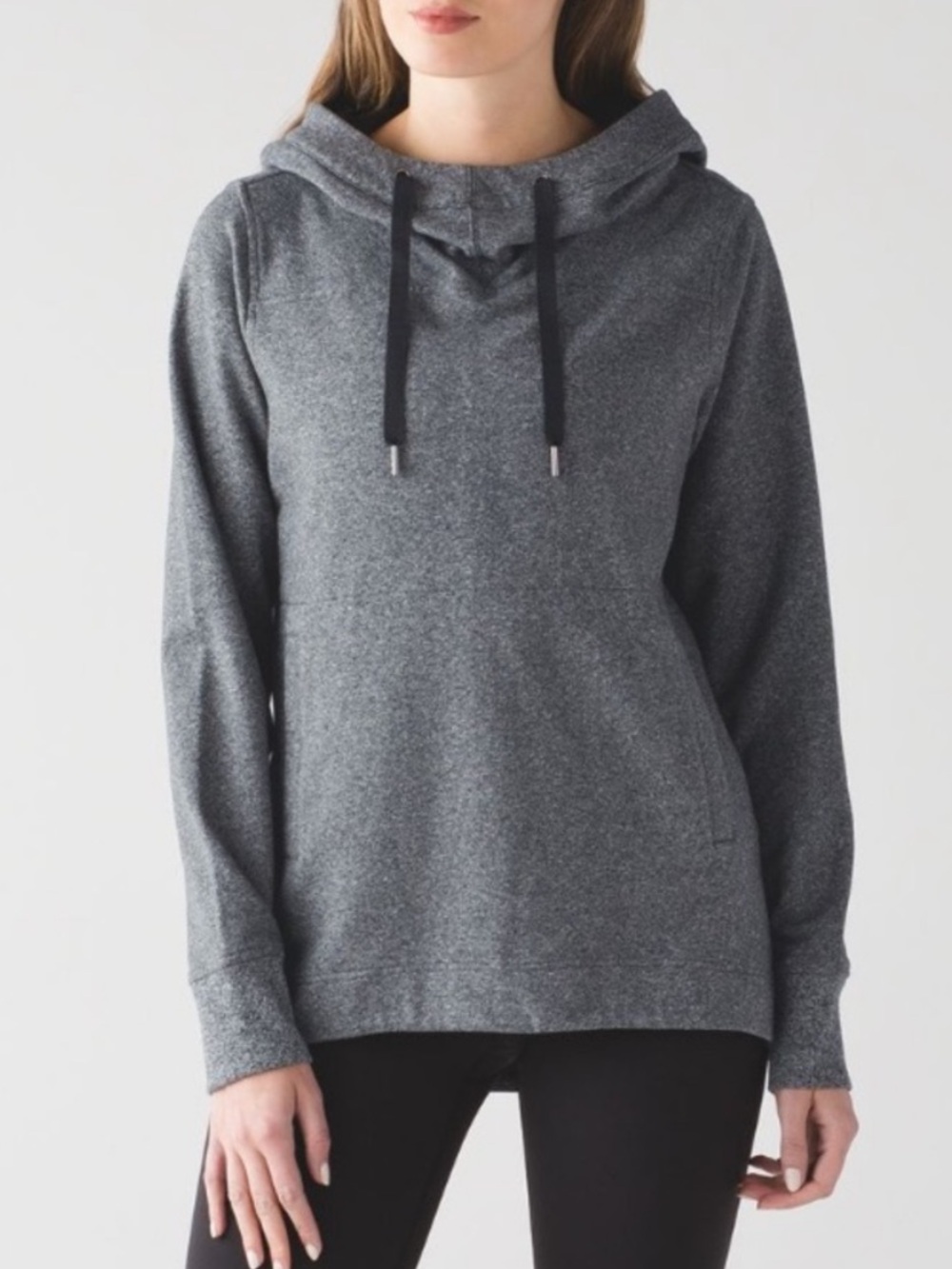 Lululemon Split Pullover Heathered Speckled Black / Grey 4 Hoodie Top